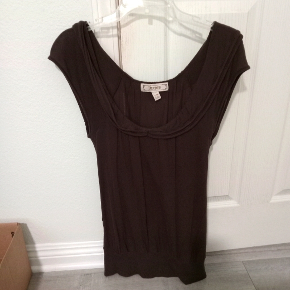 Decree Women's Elegant Brown  Blouse